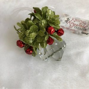 Christmas Ornament - Kissing Krystals Teenies, Classic Red, Ganz, NWT